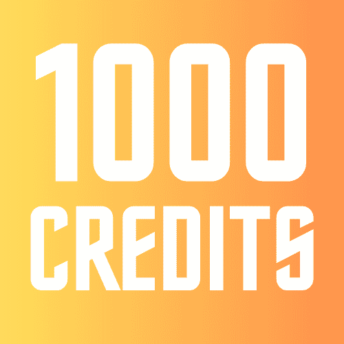 1000 credits for $30